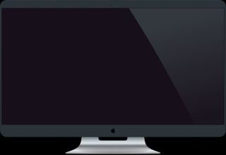 Apple TV television set product rendering front view