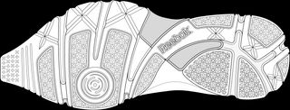 Rendering of Reebok Ultimate XT Kids Cross Training Shoe in Black, White and Green