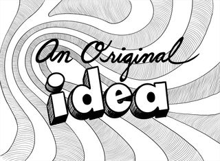 A psychedelic pattern with the words "An Original Idea"