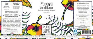 Papaya Conditioner product label