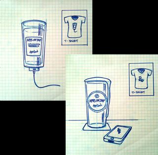 Sketches of app cloud Apps on Tap graphic