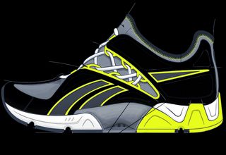 Rendering of Reebok Ultimate XT Kids Cross Training Shoe in Black, White and Green