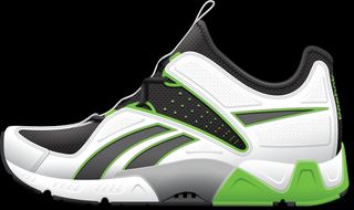 Rendering of Reebok Ultimate XT Kids Cross Training Shoe in Black, White and Green