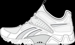 Rendering of Reebok Ultimate XT Kids Cross Training Shoe in Black, White and Green