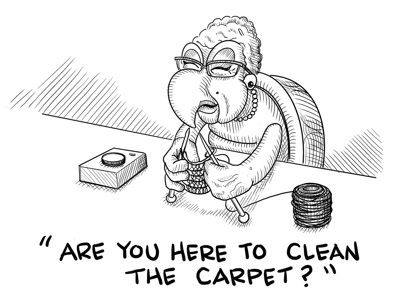 Bowser's Secretary Lois asking if Luigi is there to clean the carpet.