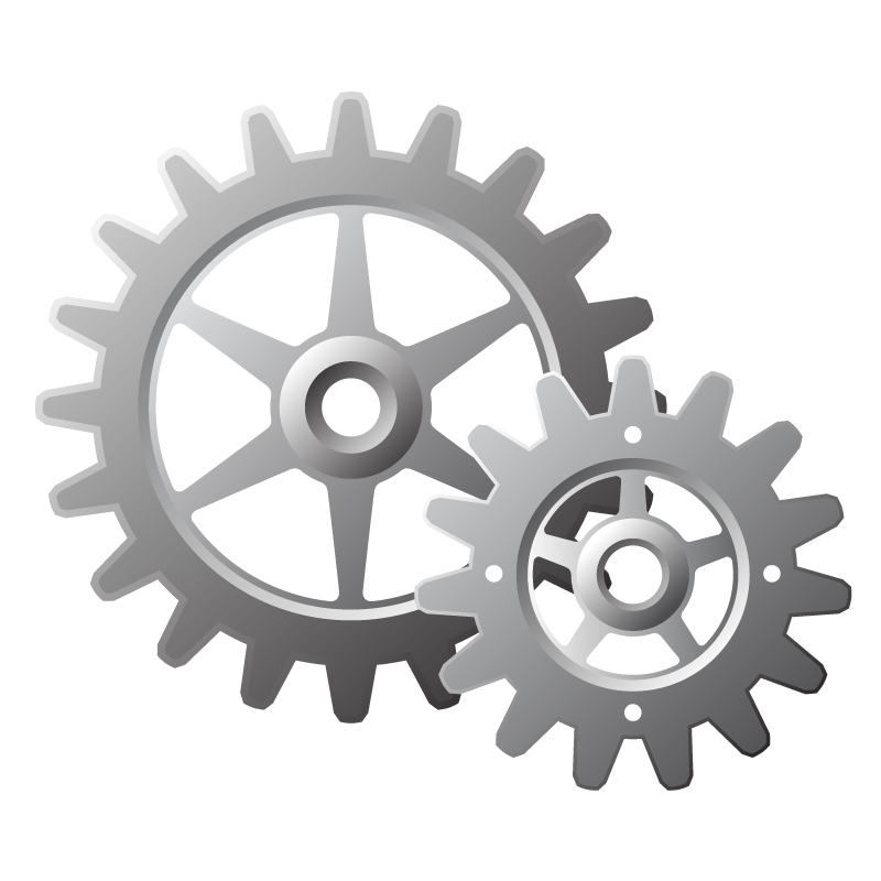 Settings icon of gears