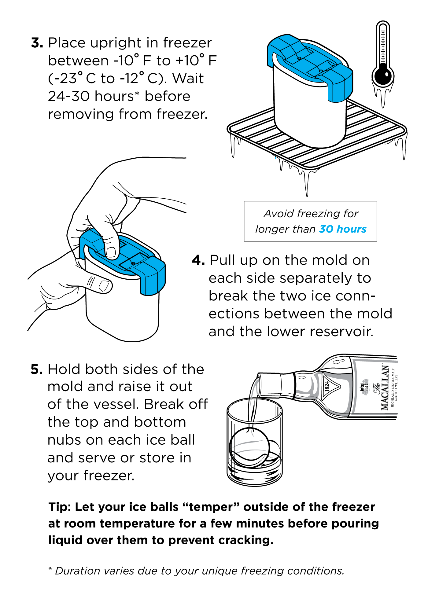 Third page of ice baller instructions