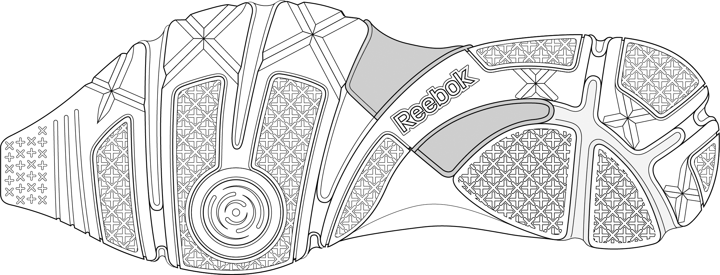 Rendering of Reebok Ultimate XT Kids Cross Training Shoe in Black, White and Green